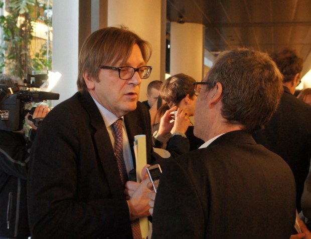 Guy Verhofstadt Former Belgian Prime Minister Strasbourg 25/02/214 Photo Graham Waghorn